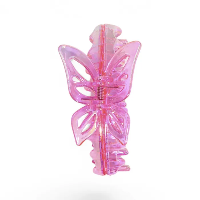 Hair Clip Large Butterfly Fucsia - Imagen 2