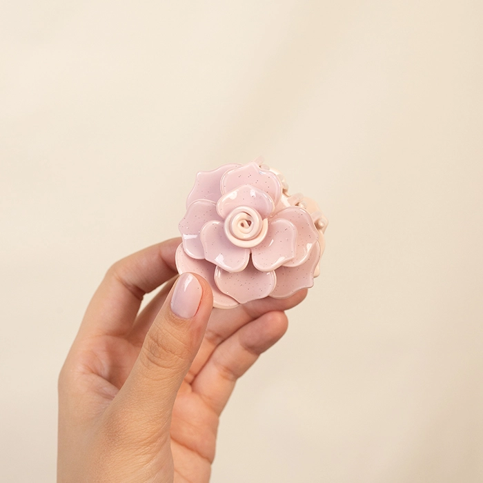 Hair Clip Blush Camelia - Imagen 2